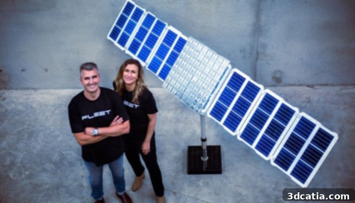 Fleet Space's Alpha Satellite project, highlighting the use of 3D printing in its design and manufacturing