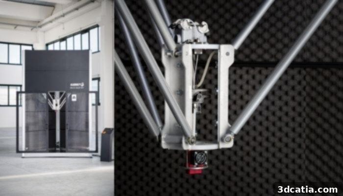 Delta WASP 3MT Industrial 4.0 pellet 3D printer for recycled plastics.