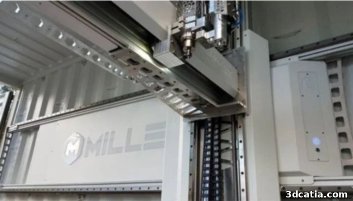 Millebot containerized industrial pellet 3D printer.