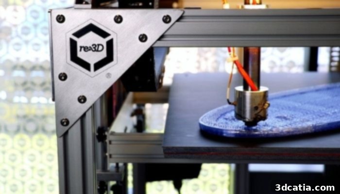 re3D Gigabot X large format pellet 3D printer.