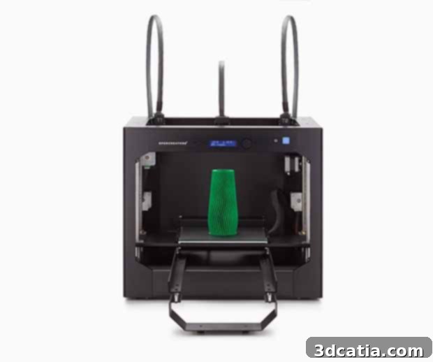 Opencreators BS210 3D printer with continuous plate system in action