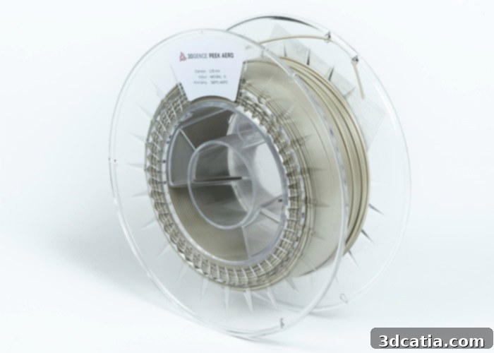 3DGence's AS9100 certified PEEK filament for aerospace and industrial 3D printing applications