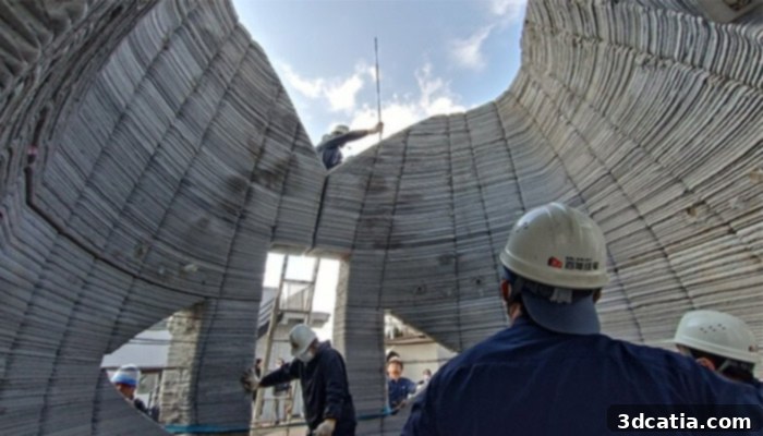 3D Printed Concrete House Layers