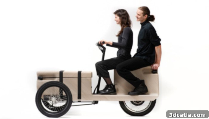 EOOS 3D printed electric tricycle from recycled waste
