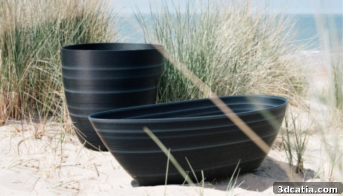 Aectual 3D printing recycled planters from plastic waste