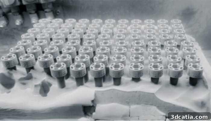 Metal binder jetting process for manufacturing complex metal parts.