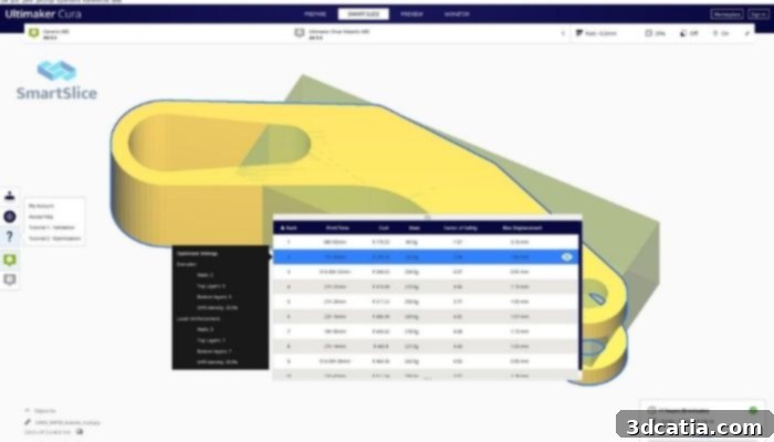 An example of Teton Simulation’s SmartSlicer predicting part performance for additive manufacturing.