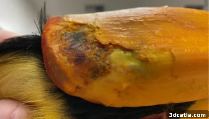 Hornbill with Squamous Cell Carcinoma on Casque