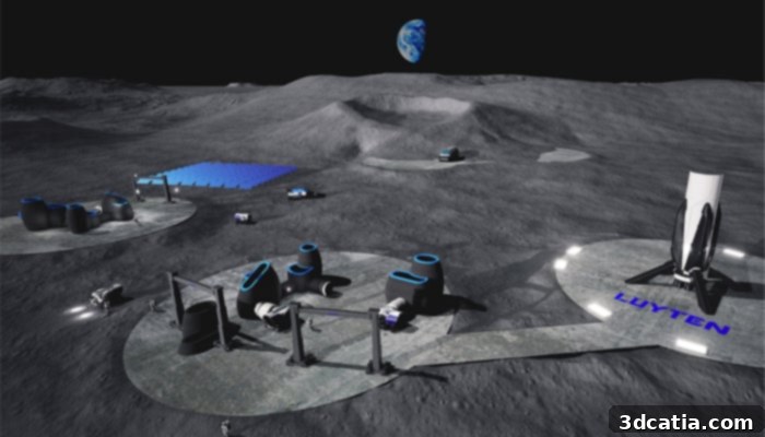 Luyten's Platypus Galacticus 3D printer concept for lunar construction