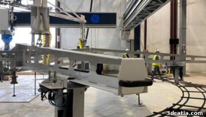 COBOD 3D printer constructing the base of a wind turbine tower.