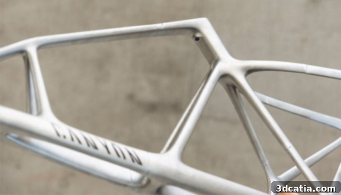 Canyon 3D Printed Bicycle Frame during London Bike Show