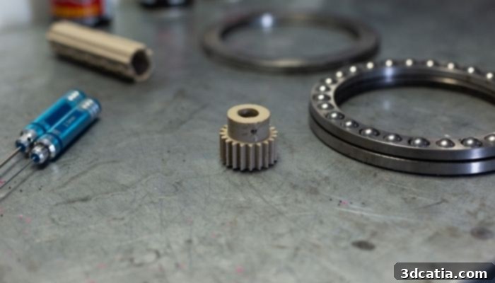 Heavy duty gear made with Zortrax Z-PEEK filament for robust applications