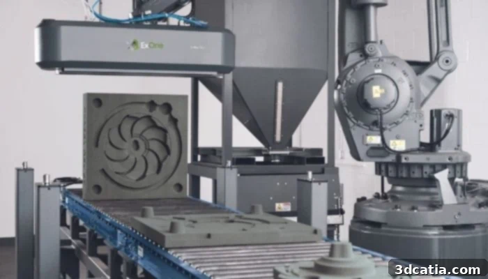 The S-Max Flex from ExOne, a robotic sand 3D printer for foundries