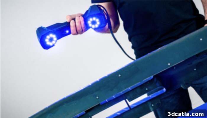 Shining 3D FreeScan UE Pro showcasing its portability and ease of use