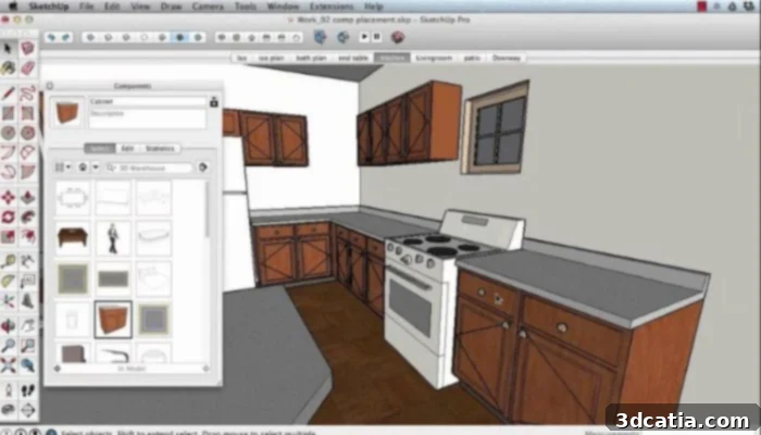 3D Warehouse works optimally with SketchUp, but supports other formats.
