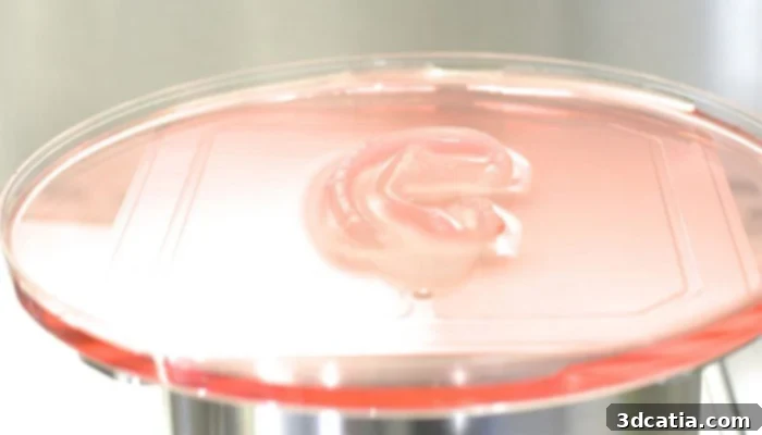 3D bioprinting process of an ear