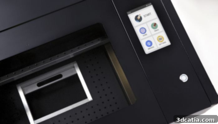 Flux Beambox Pro laser cutter in a workshop setting, highlighting its larger work area.
