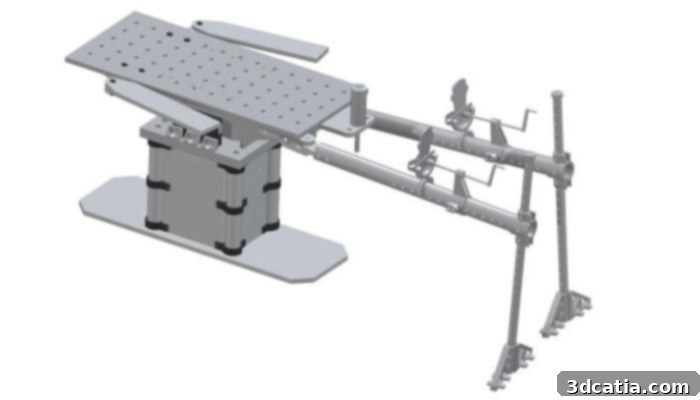 Model of the innovative 3D-printed surgical table developed by Western University and Michigan Technological University