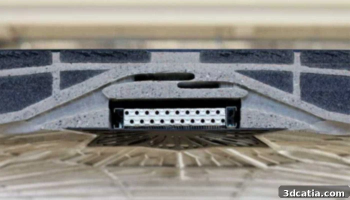 3D printed ventilation systems integrated into the concrete slab