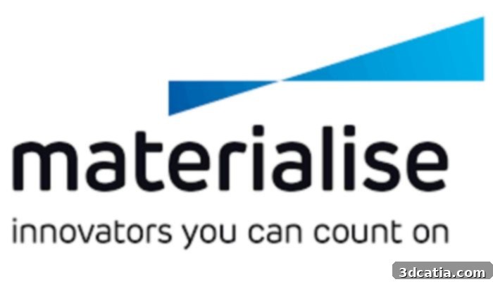 Materialise software and 3D prints