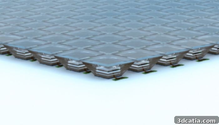 3D-printed solar panels designed as inverted pyramids by Stanford researchers