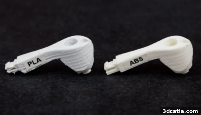 3D Printed Parts: PLA vs ABS comparison