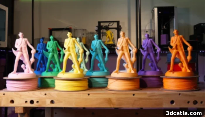 Polymaker PLA 3D printed figures