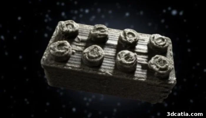 3D printed bricks made from lunar regolith