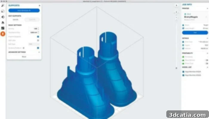 Formlabs PreForm software interface