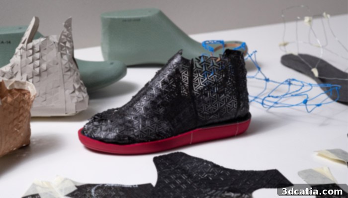 WertelOberfell has prototyped many designs for their auxetic shoes.