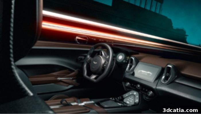 Aston Martin DBR22 interior detail, showing bespoke elements and advanced materials.