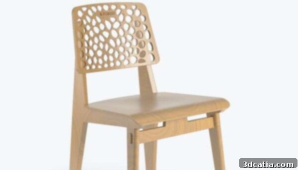 Forust 3D printed wood product with simulated grain
