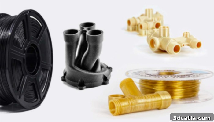 Industrial 3D printer working with advanced composite materials
