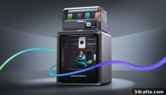 Anycubic Kobra S1 CoreXY 3D printer for high-speed and quality printing