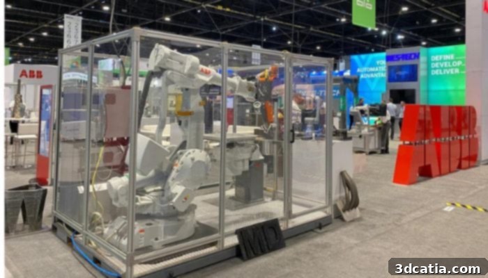 ABB robotic arm in an additive manufacturing demonstration