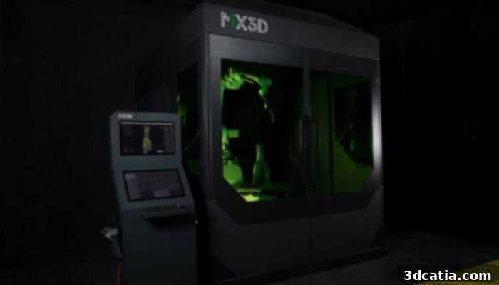 MX3D metal 3D printer with ABB robotic arm