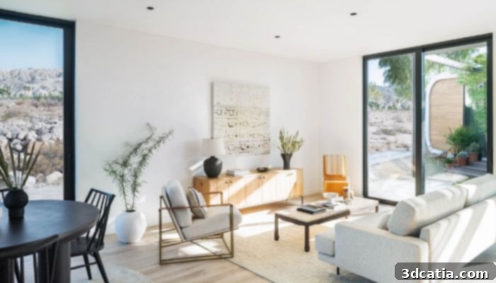 Interior of Mighty Building's 3D printed home