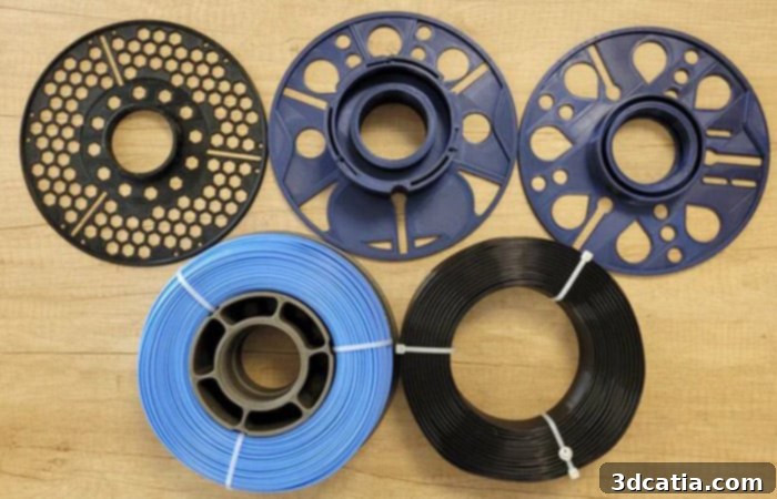 3D Printed Spool and Refill Filaments by Atome3D