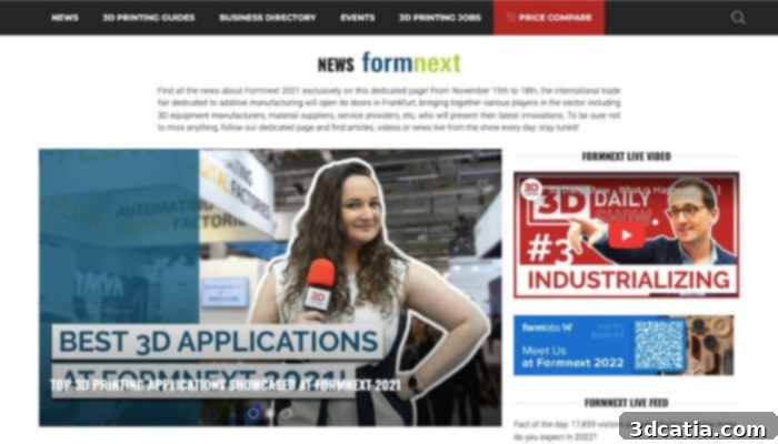 3Dnatives Formnext landing page for news, interviews, and updates.