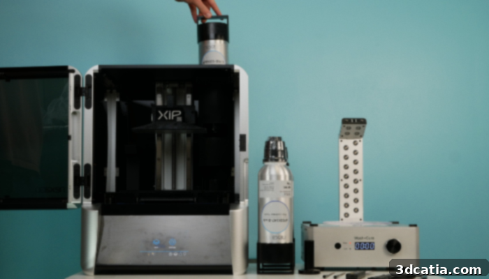 Nexa3D XiP resin cartridge insertion