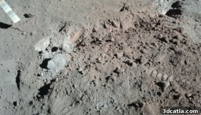 Lunar regolith consists of loose rocks, dust and materials found on the surface of the Moon