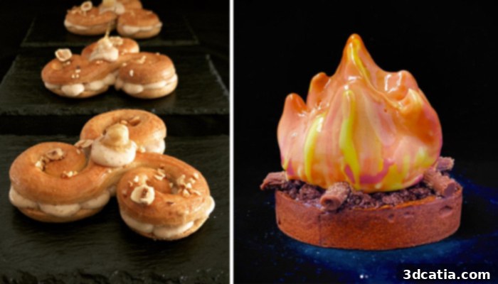 3D printed dessert from 3D Treats, showcasing innovative design