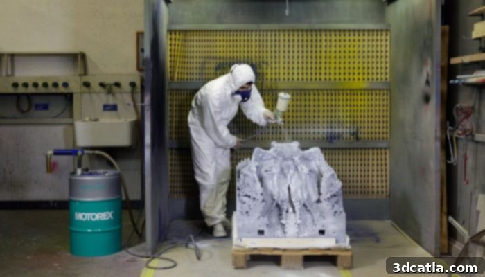 Spraying process for Digital Grotesque