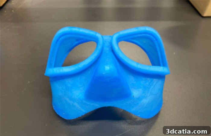 Right material prototyping of diving masks by Decathlon