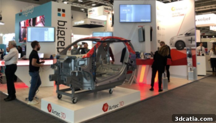 The Artec 3D stand showcasing metrology solutions