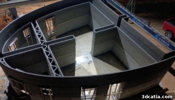 The fisherman's house, a 3D printed building by COBOD and GUtech in Oman.
