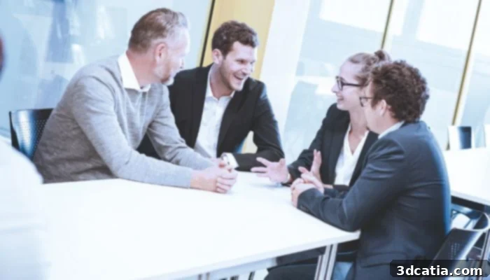 Group of Fraunhofer scientists in a discussion
