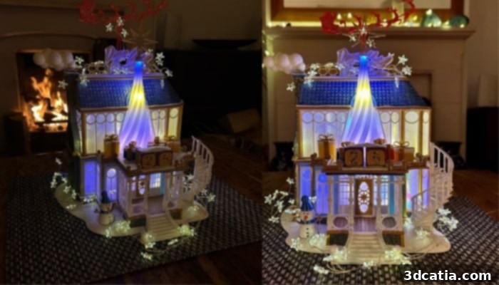 Christmas decoration from stl file, 3D printed Christmas house