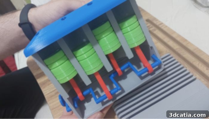 3D printed internal combustion engine model