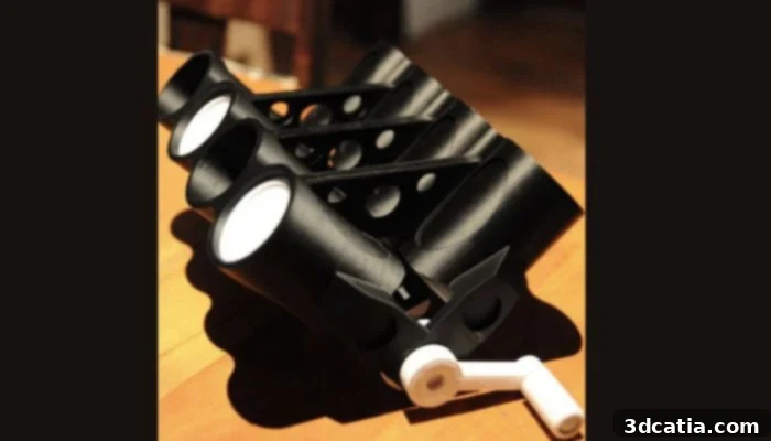 3D printed V8 engine model